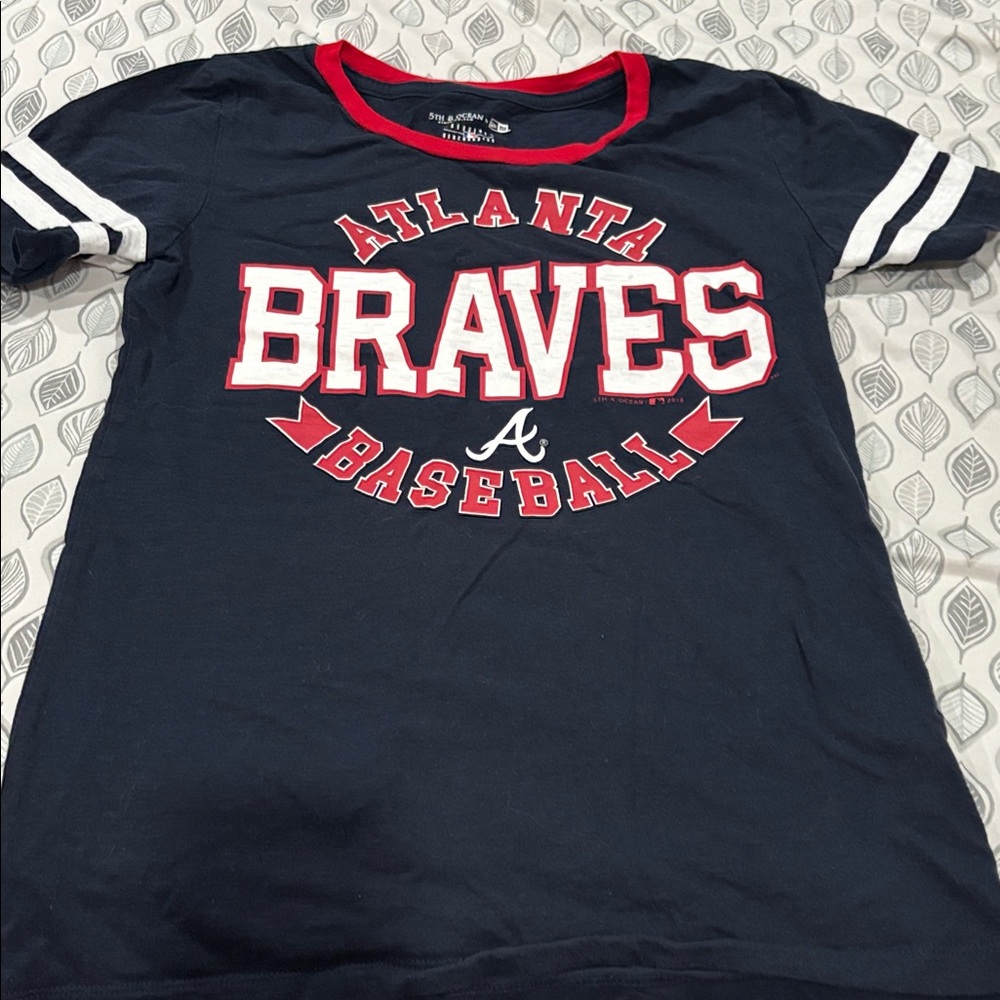 5th & Ocean Navy and Red Atlanta Braves Tee